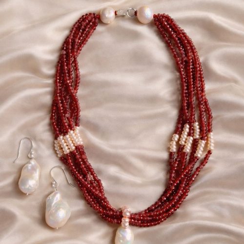 Crimson Red Necklace set