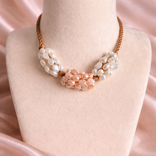 Tricolour Pearl Necklace