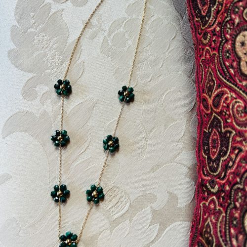 Malachite green floral chain