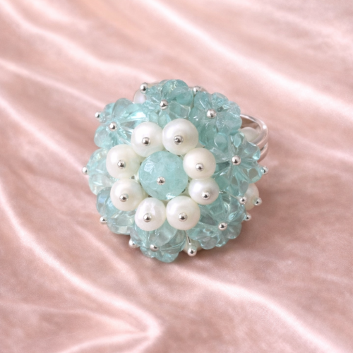 Green Melon Pearl Ring