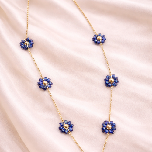 Tanzanite Purple Floral Chain