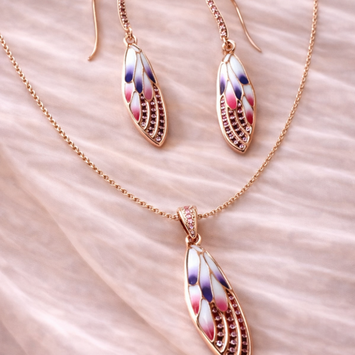 Italian Rose Gold Pendant Set