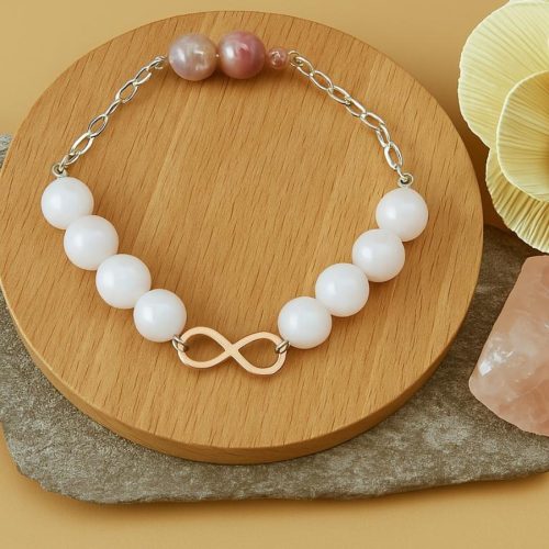Infinity Rose Quartz Love Bracelet