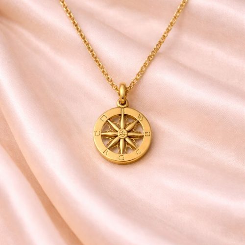 Gold Compass Necklace