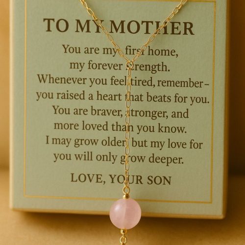 Rose Quartz Love Drop Necklace