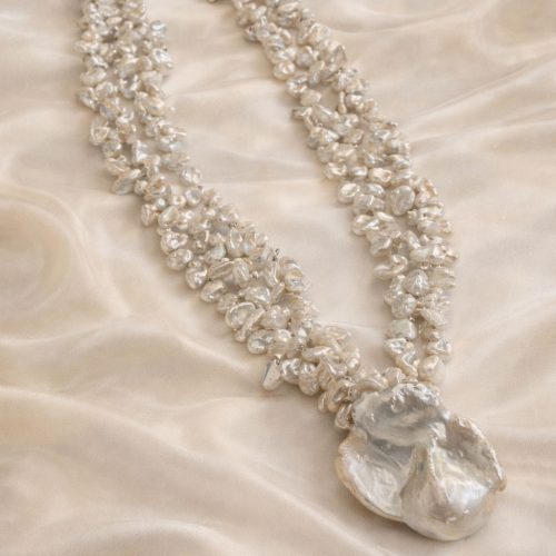 Baroque Pearl Statement Necklace