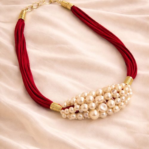 Pearl Thread Choker Necklace
