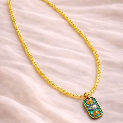 Evil Eye Citrine Pendant Necklace