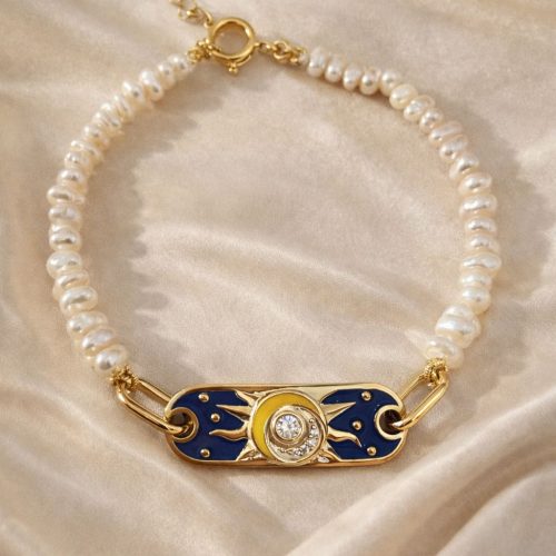 Sun & Moon Pearl Bracelet