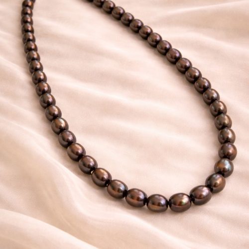 Earth Brown Drop Pearl Necklace