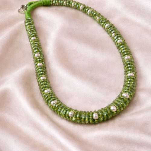 Peridot Serpent Rope Necklace