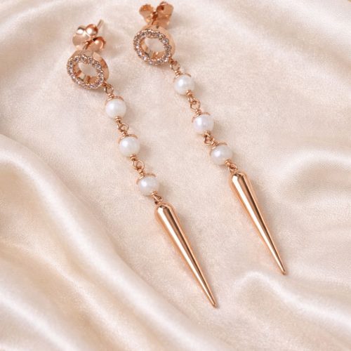 Rose Gold Opal Earrings
