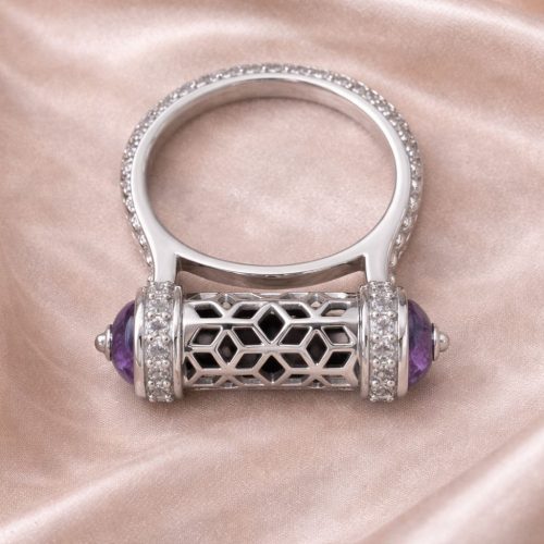 Rhodolite Italian Statement Ring