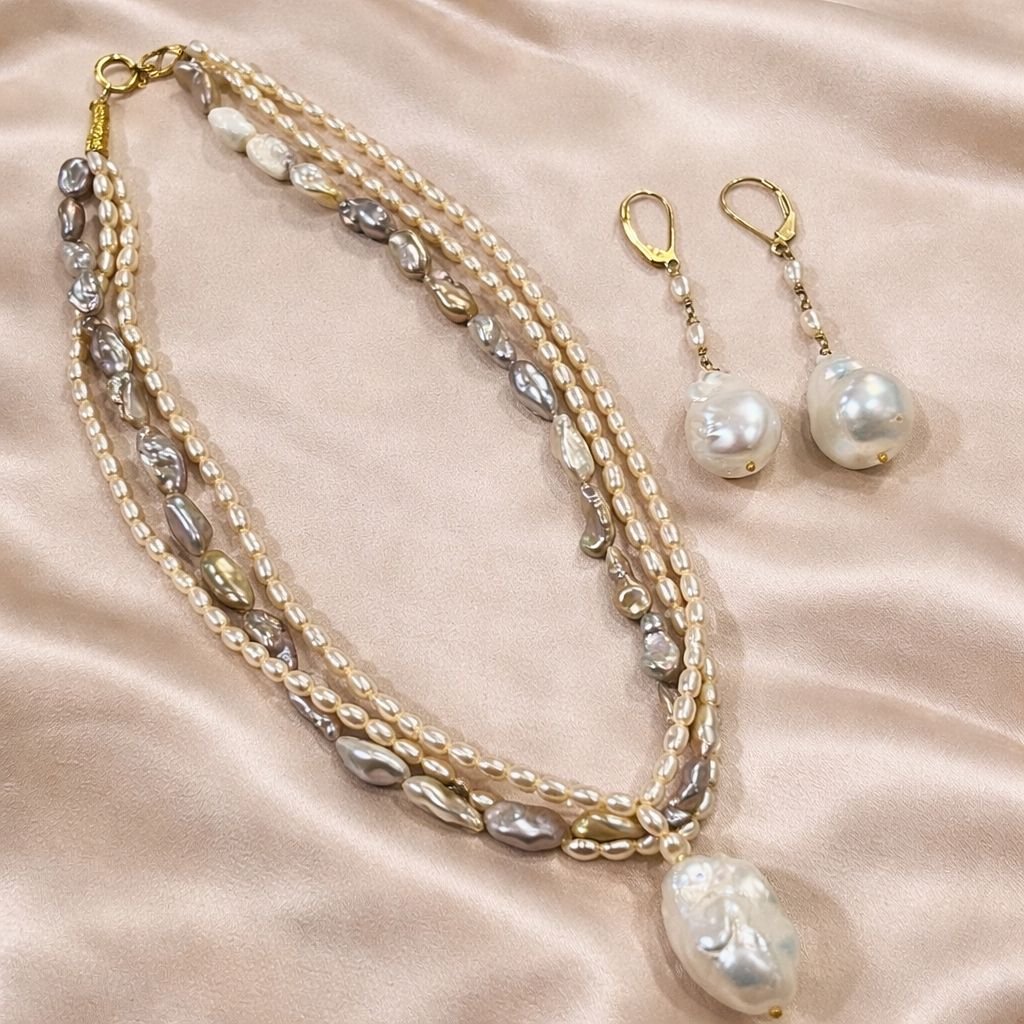 Freshwater Pearl Layered Necklace Set