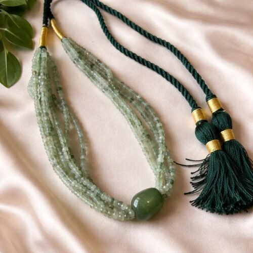 Green Quartz Multi-Layer Necklace