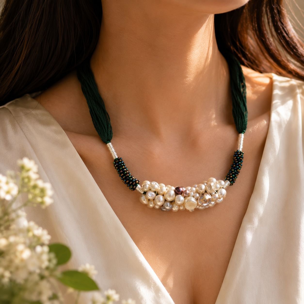 Pearl Choker Necklace - Image 2