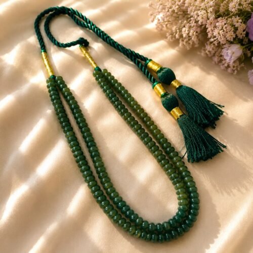Green Quartz Double-Line Necklace