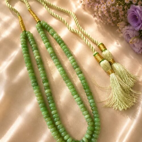Light Green Quartz Double-Line Necklace
