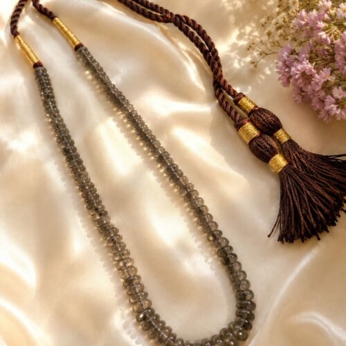 Smoky Quartz Adjustable Dori Necklace