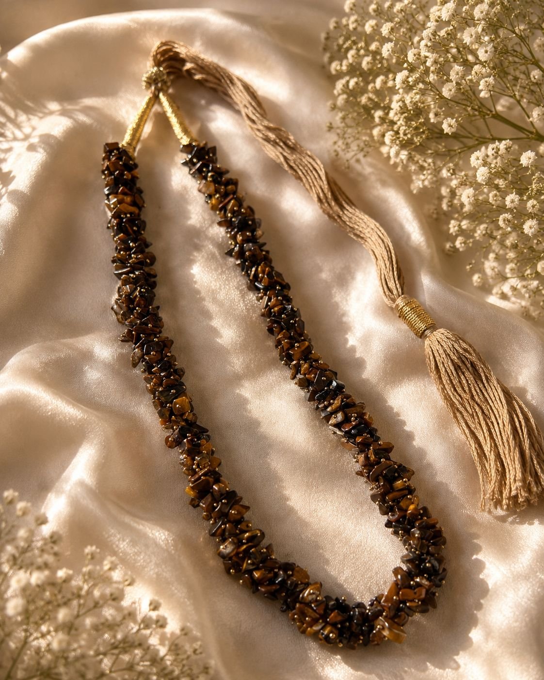 Tiger Eye Chip Necklace