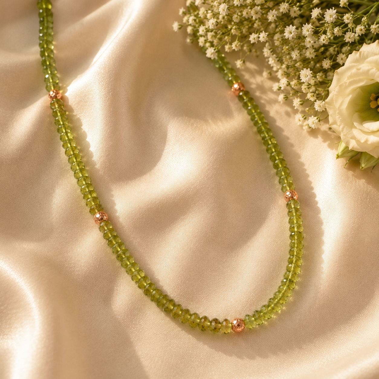 Peridot & Gold Accent Necklace