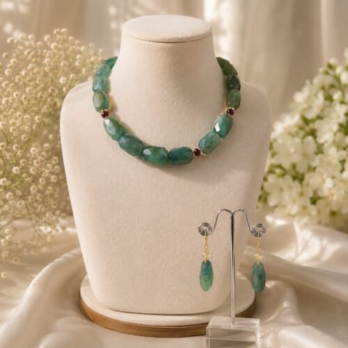 Green Jade & Multi-Tourmaline Statement Set