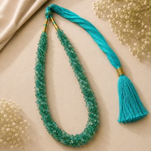 Apatite Chips Necklace with Golden Accents