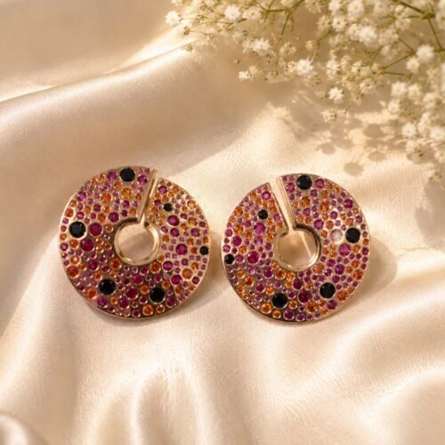 Rose Gold CZ Statement Earrings