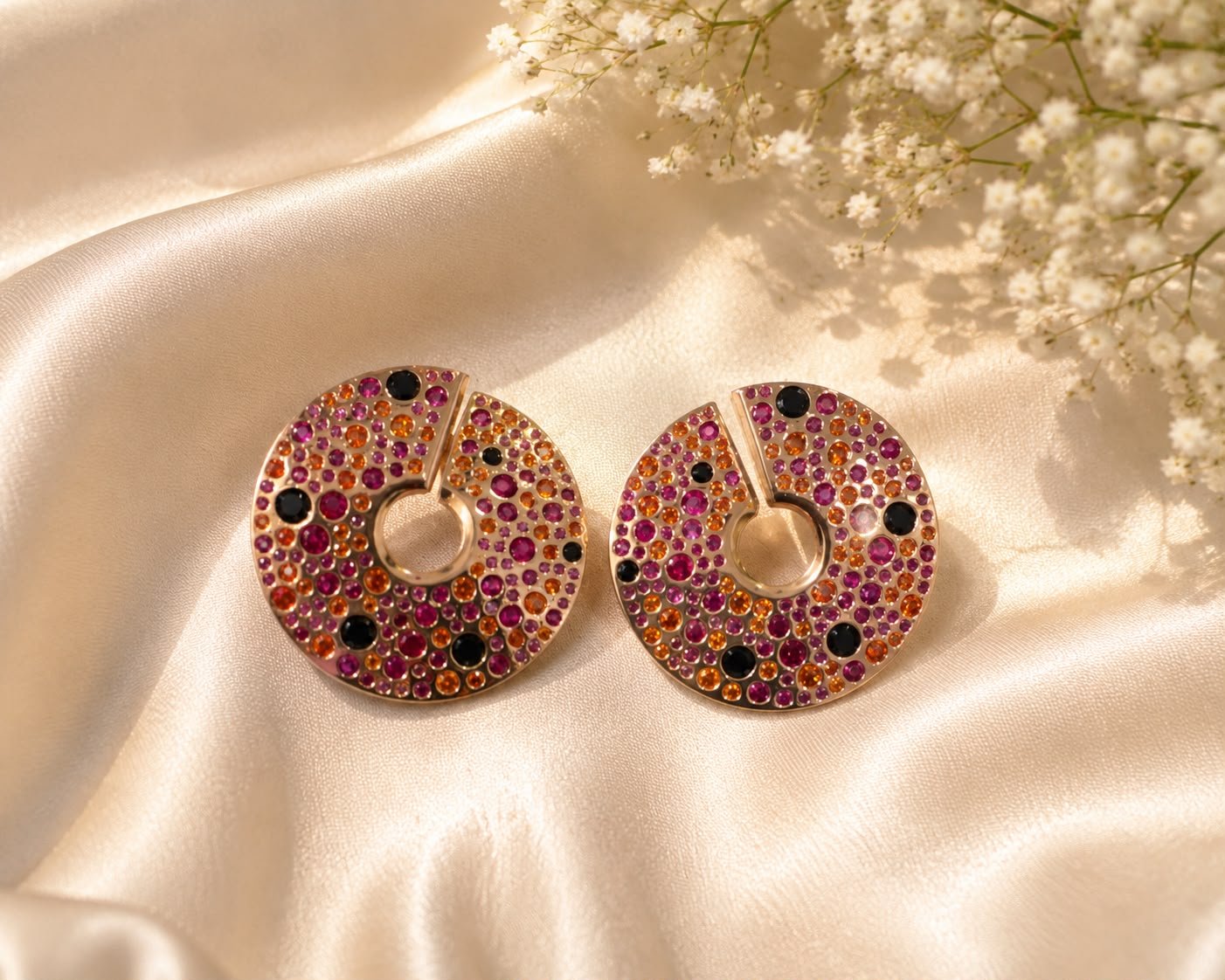 Rose Gold CZ Statement Earrings