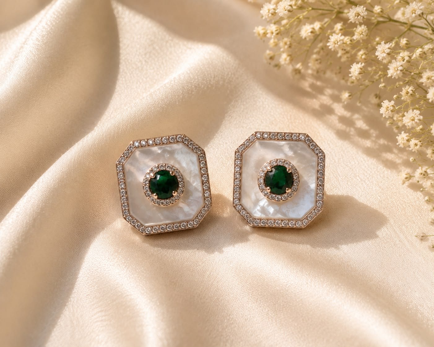 Mother of Pearl (MOP) Statement Earrings