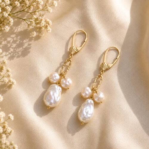 Baroque Pearl Drop Earrings