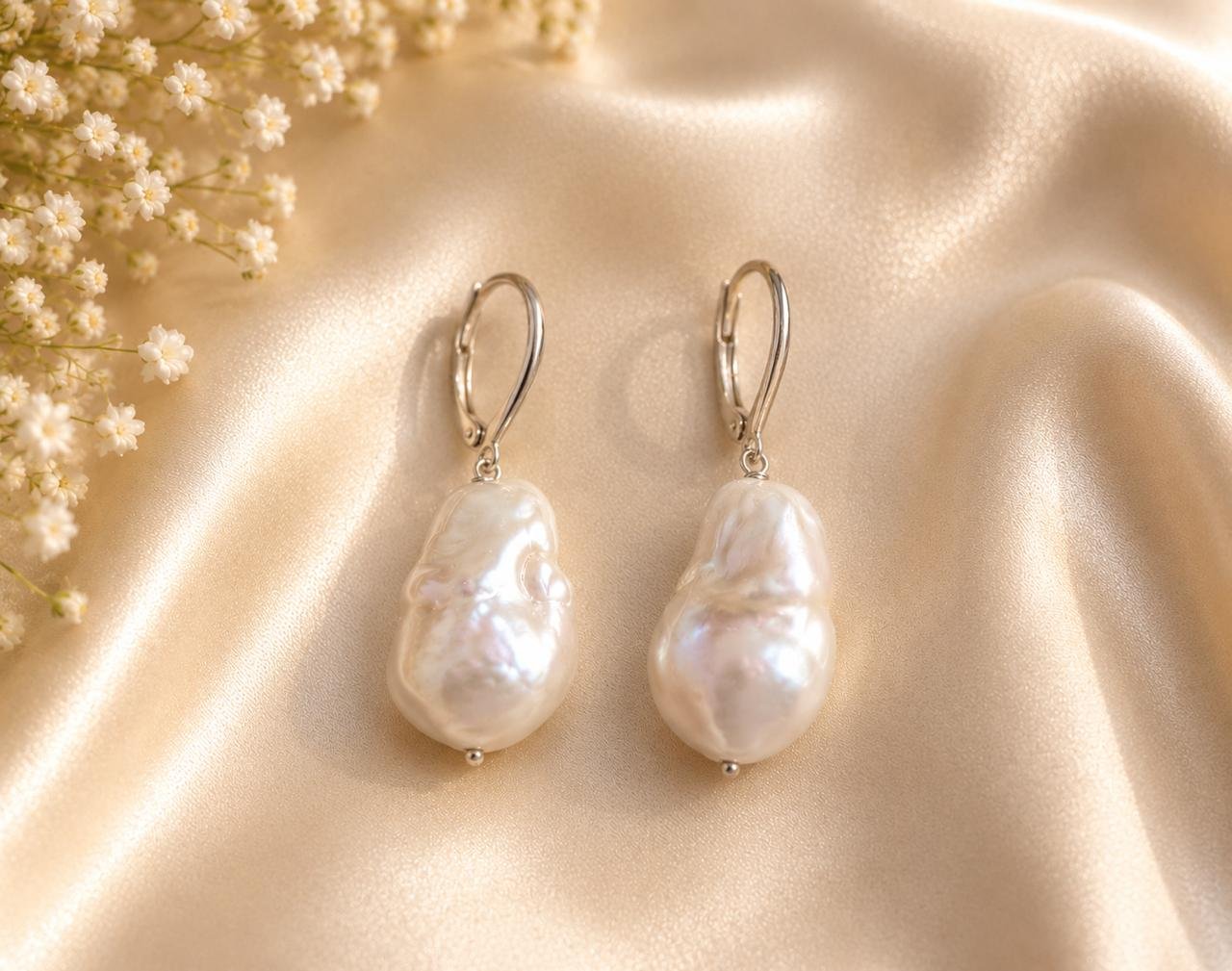 Baroque Pearl Drop Earrings