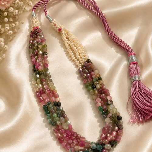 Afghani Multi-Tourmaline Four-Line Necklace