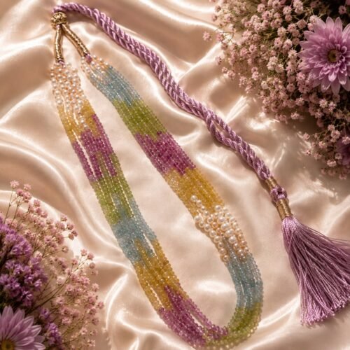 Pastel Multicolor Quartz & Freshwater Pearl Necklace