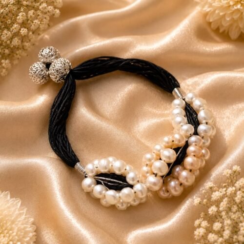 Three-Strand Freshwater Pearl Adjustable Bracelet