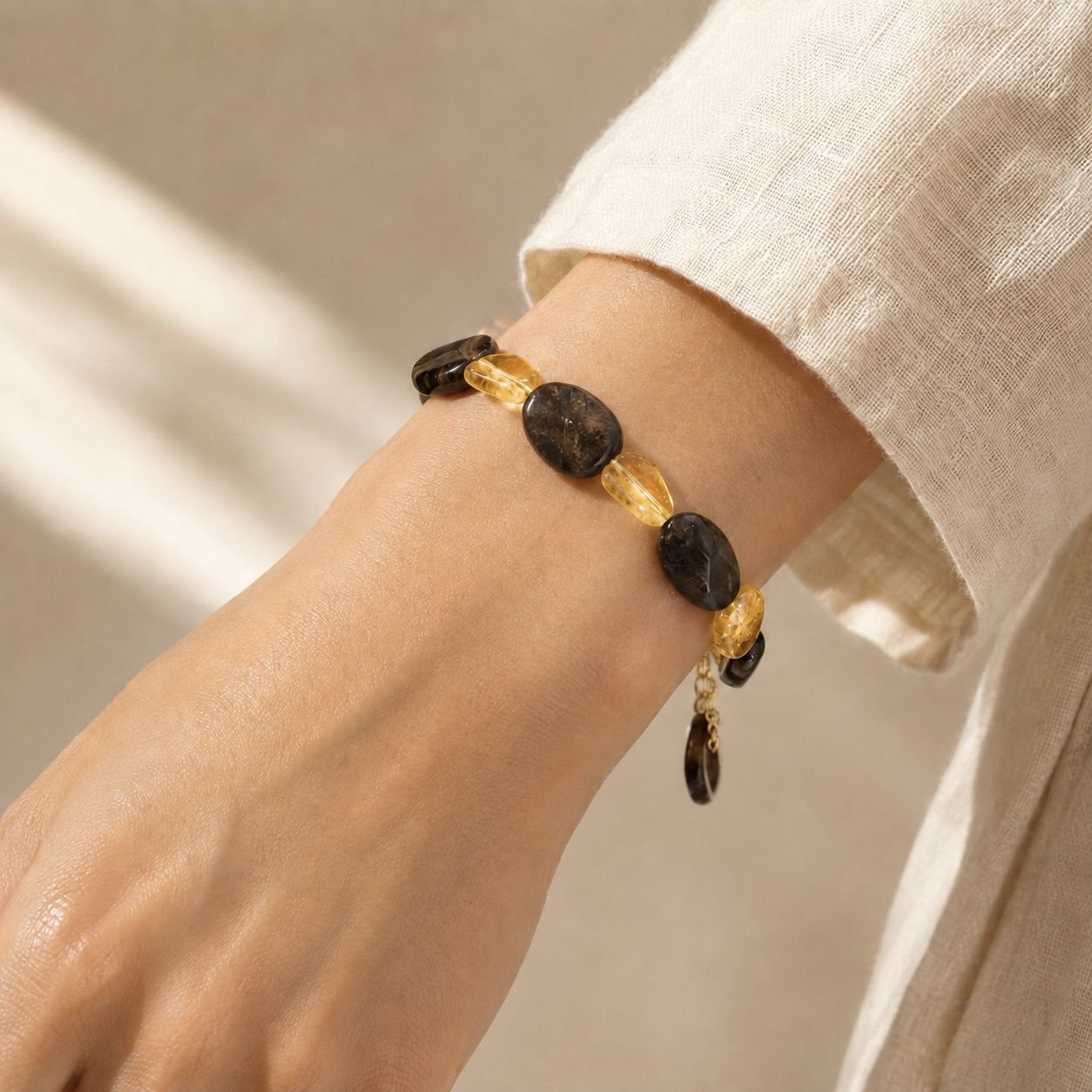 Citrine & Bronzite Statement Bracelet - Image 2