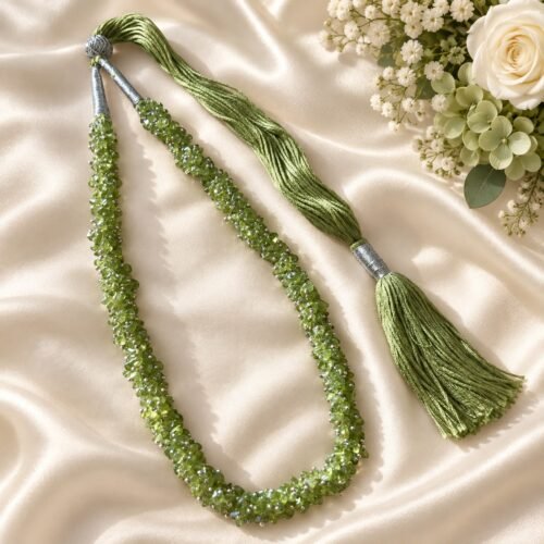 Natural Peridot Chip Statement Necklace