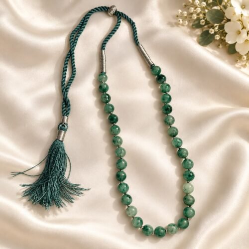 Green Quartz 10 mm Single-Line Necklace