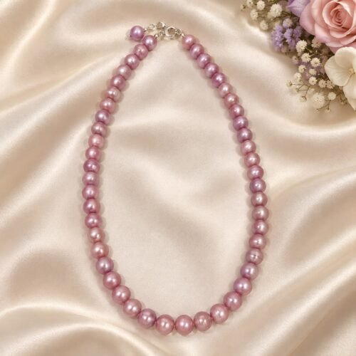 Pink Freshwater Pearl Necklace – 8 mm