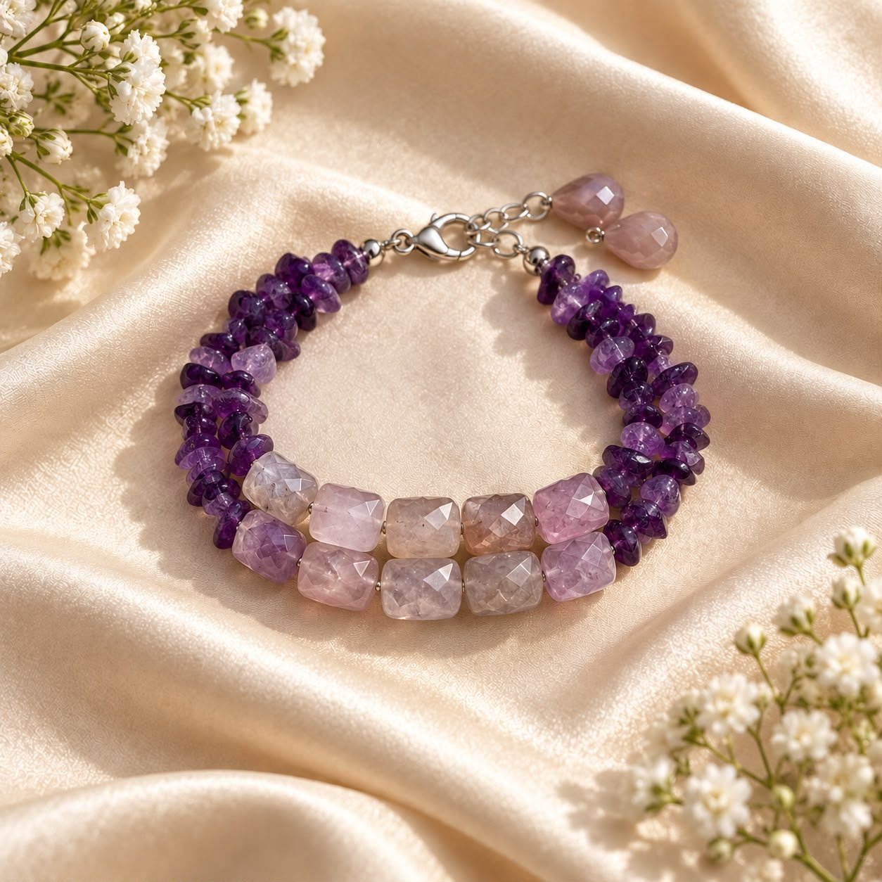 Amethyst Chip Bracelet