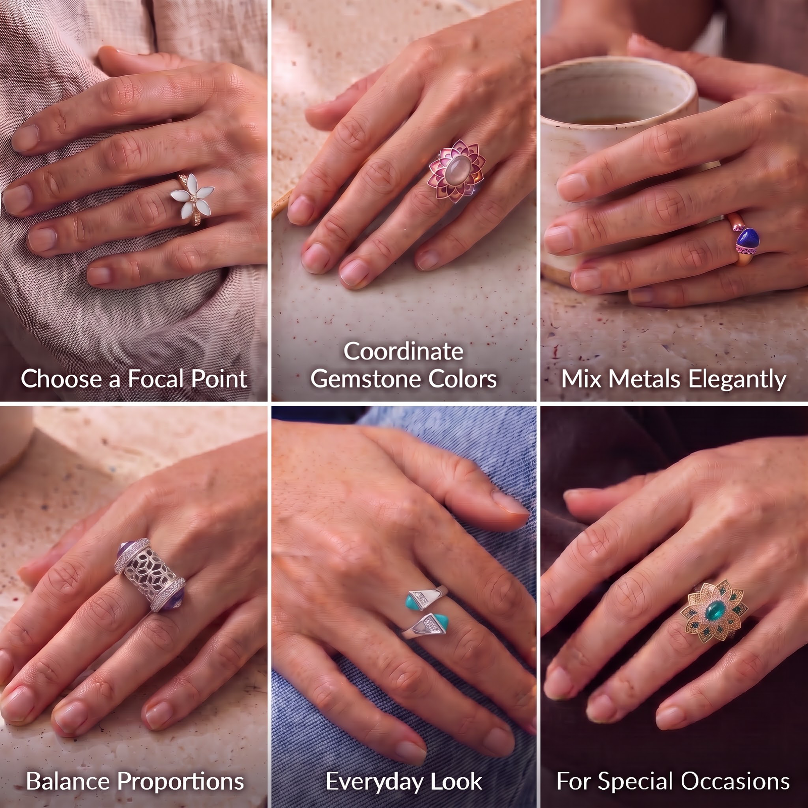 How to Stack Rings: A Simple Guide to Styling Gemstone Rings