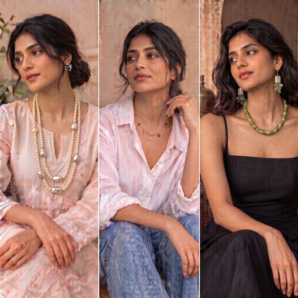 Indo-Western Jewellery: How to Style Silver and Gemstone Pieces with Kurtis, Jeans and Dresses