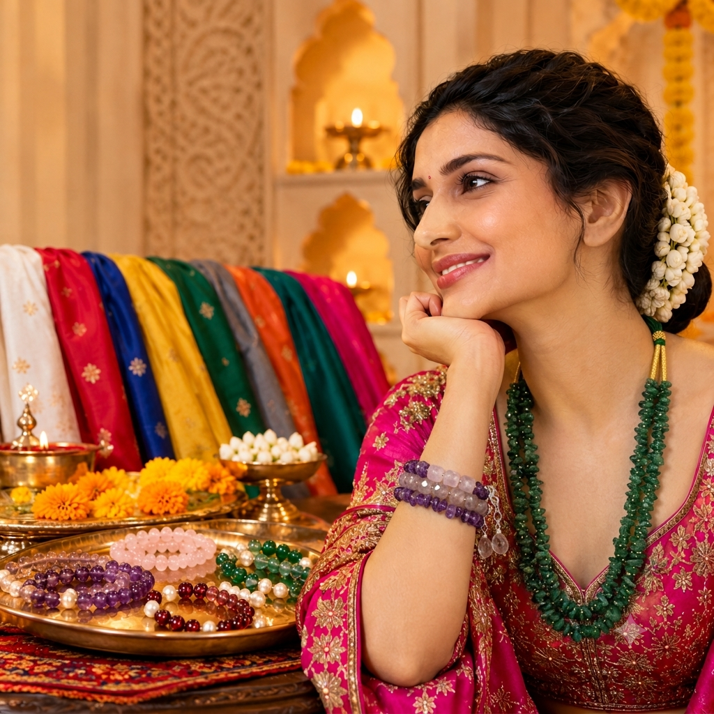 Navratri 2026 Colours: 9 Days of Outfit Ideas and Gemstone Jewellery Styling