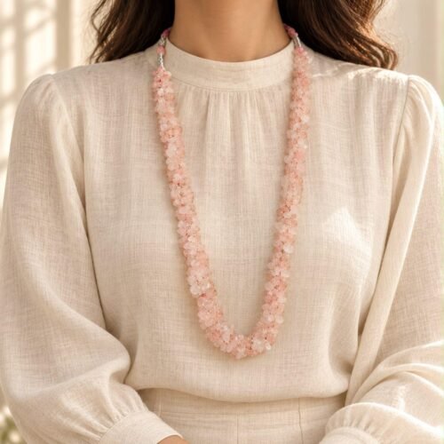 Rose Quartz Chip Necklace
